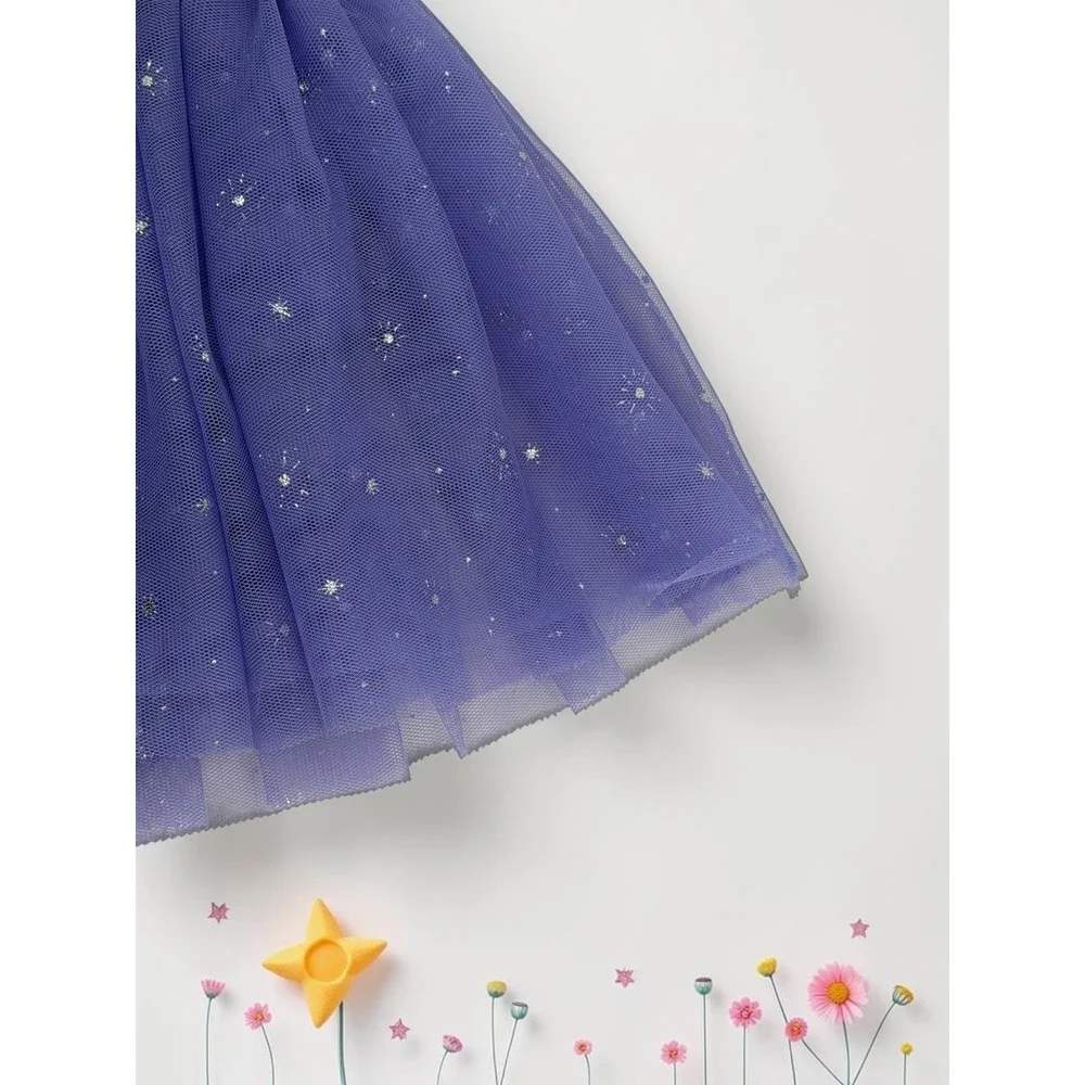 Disney 100 Minnie Mouse Purple Tulle Star Tutu Bodysuit Dress 18-24M